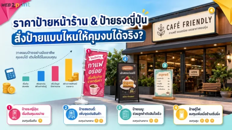 งบน้อยเริ่มต้นทำป้ายหน้าร้านและป้ายธงญี่ปุ่นอย่างไร พร้อมแนวทางคุมงบให้ได้คุณภาพดี